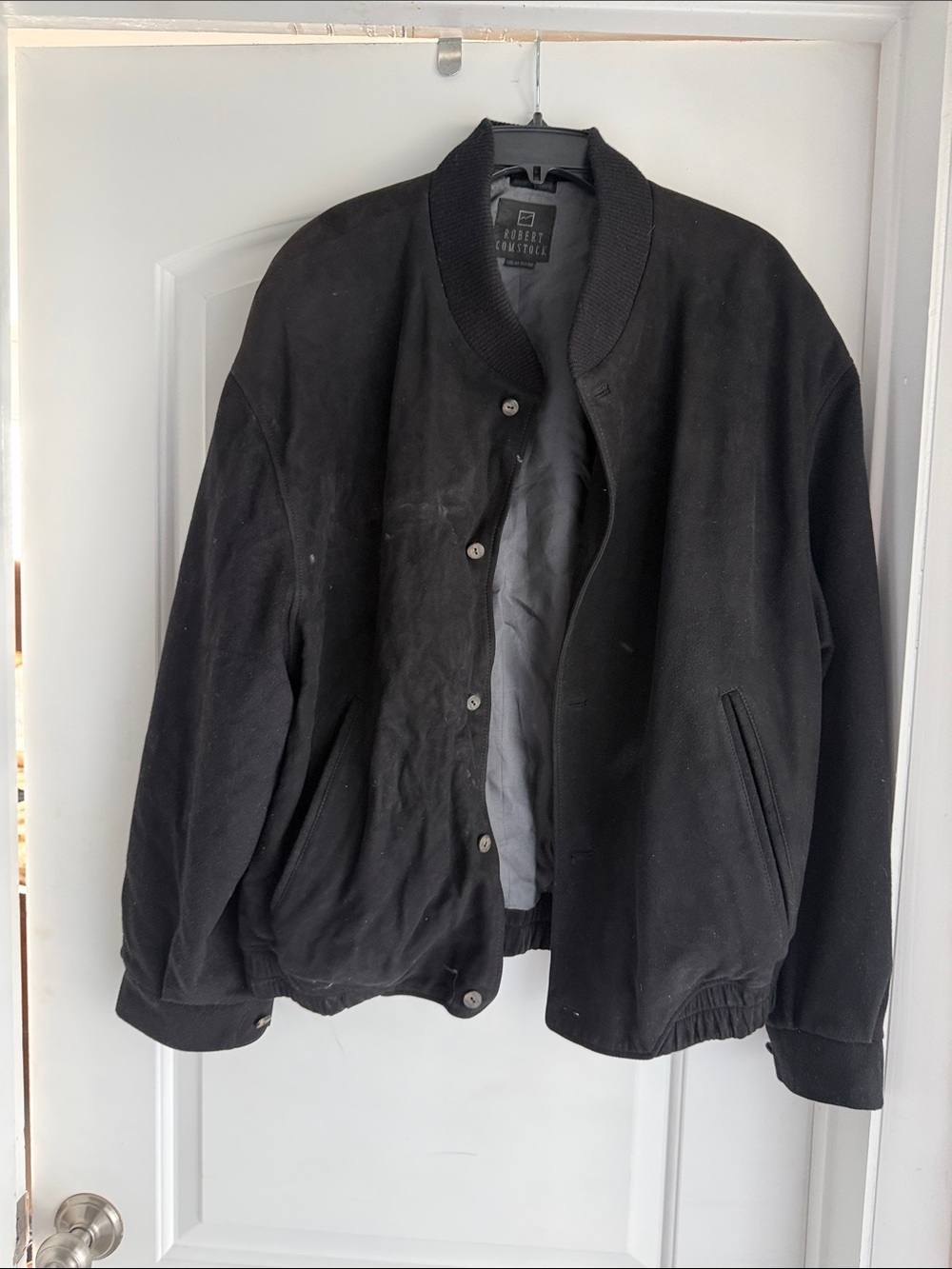Men’s suede bomber jacket